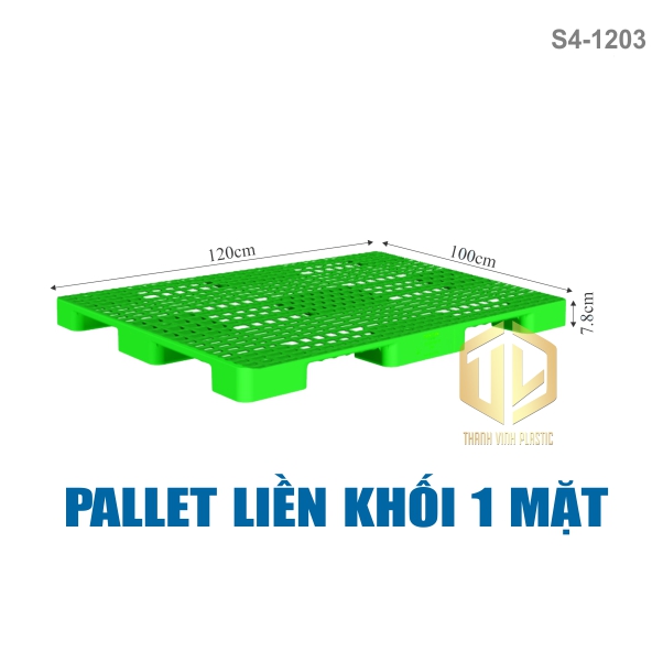 pallet lien khoi 1 mat 1203 xanh la