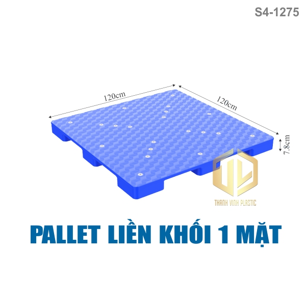 pallet lien khoi 1 mat 1275 xanh duong