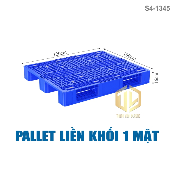 pallet lien khoi 1 mat s41345 xanh duong