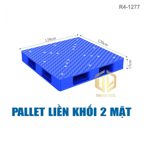 pallet lien khoi 2 mat 1277 xanh duong