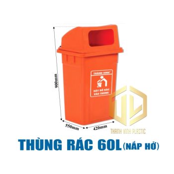Thùng rác 60 lít n?p h?