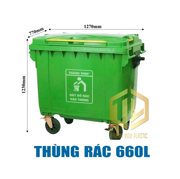 thung rac 660l hdpe