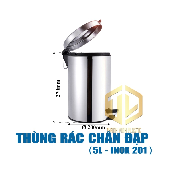 thung rac dap chan 5l