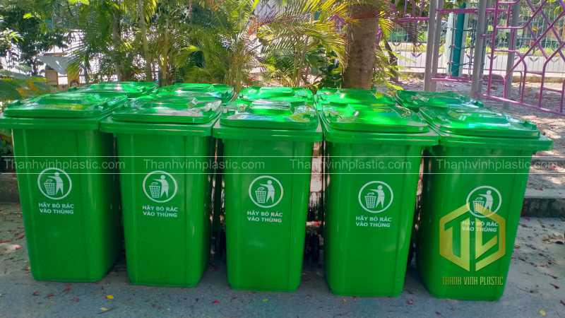 thung rac nhua 120l in logo theo yeu cau