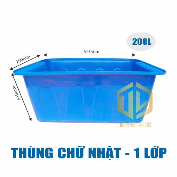 thùng ch? nh?t 1 l?p 200L