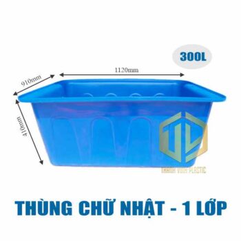 thùng ch? nh?t 1 l?p 300L