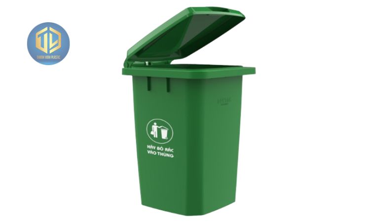 Thùng rác nh?a Duy Tan l?n n?p kín