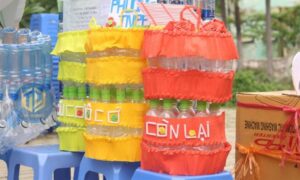 Trang trí thùng rác?