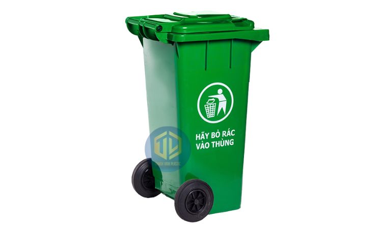 Thùng rác xanh 120l