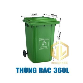 Thùng rác 360 lít t?i ??ng Nai