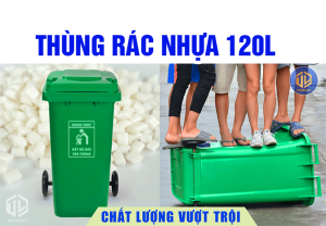 Thùng rác nh?a 120L giao hàng toàn qu?c