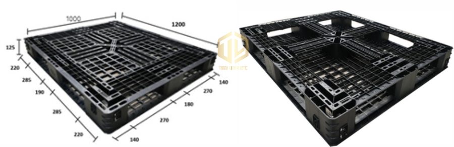 Pallet nh?a 1200x1000x125mm