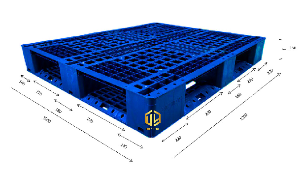 Pallet nh?a 1200x1000x150mm m?t h?
